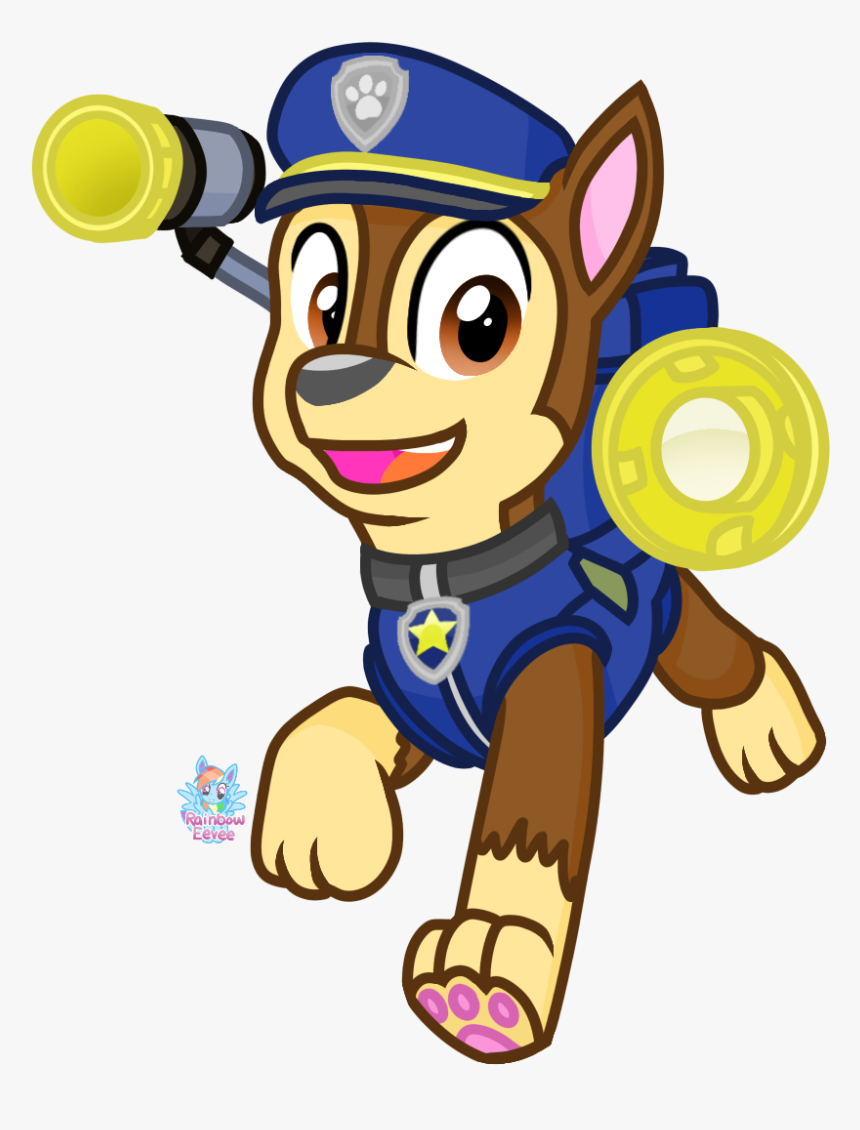 Paw Patrol Chase Vector - Paw Patrol Rainbow Eevee Mlp, HD Png Download, Free Download