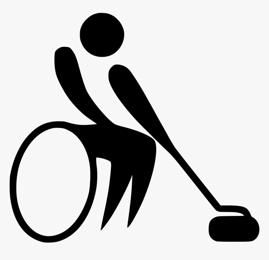 Transparent Wheelchair Silhouette Png - Clipart Wheelchair Curling, Png Download, Free Download