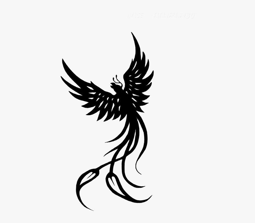 Phoenix Tattoo Up Clip Arts - Phoenix Tattoo Tribal, HD Png Download, Free Download