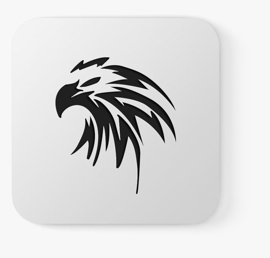Transparent Feather Tattoo Png - Simple Eagle Face Tattoo, Png Download, Free Download