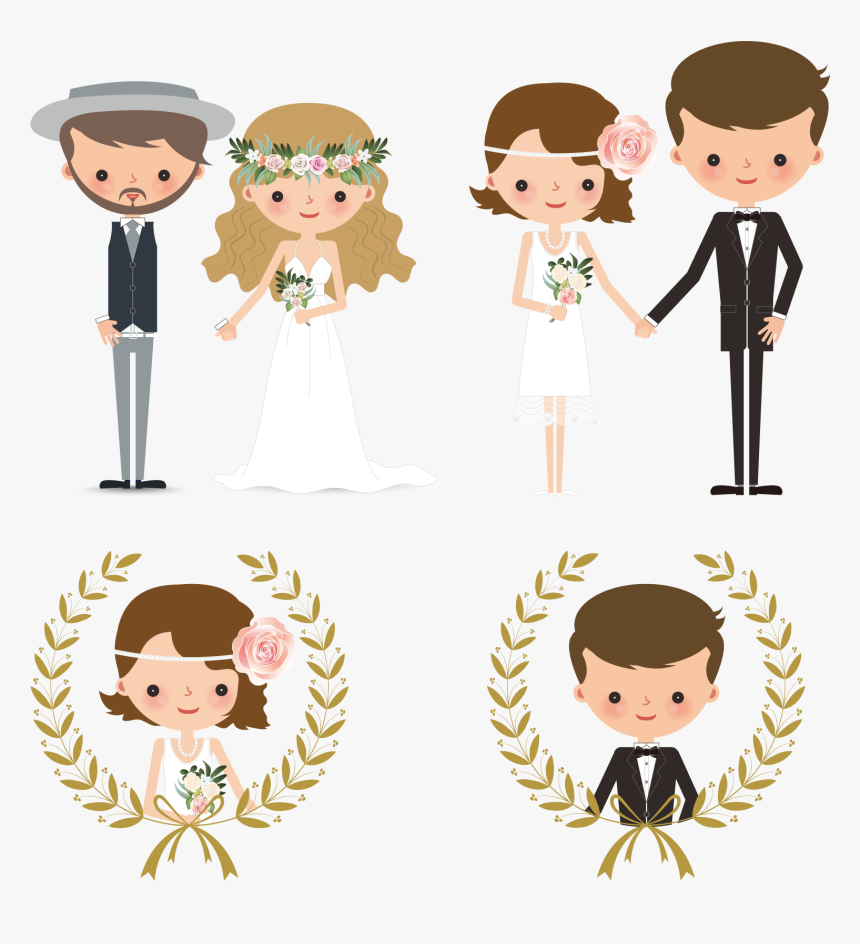 Groom And Bride Download Png Image - Wedding Invitation Card Png, Transparent Png, Free Download