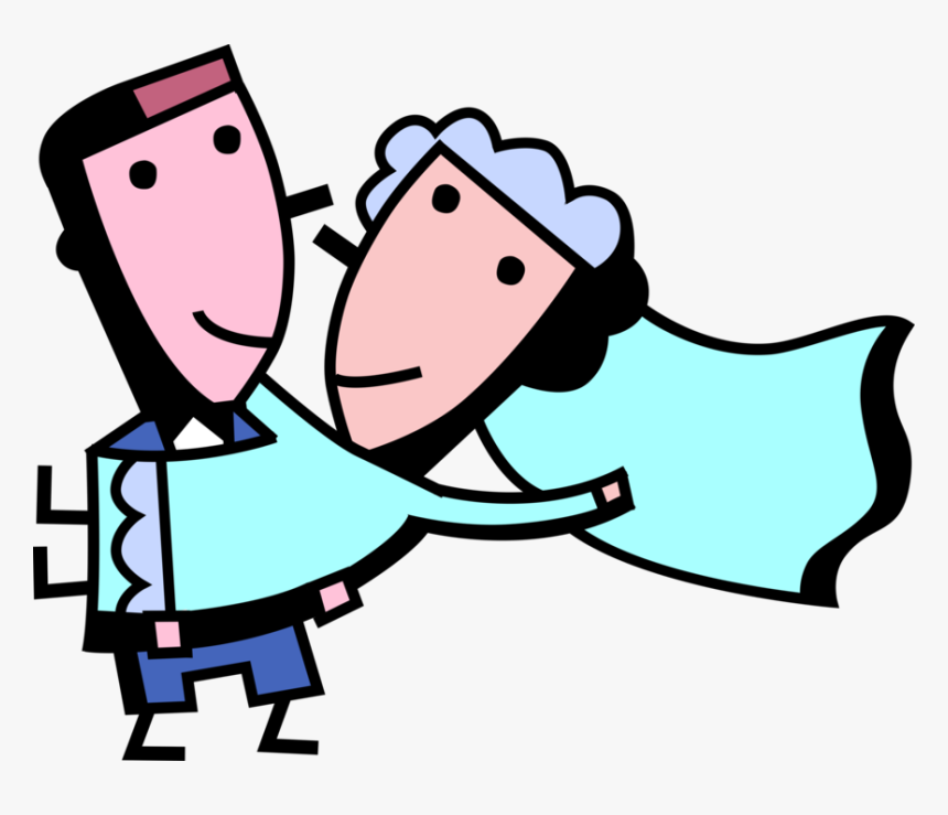 Bride And Groom Celebrate Vector Image Illustration, HD Png Download, Free Download