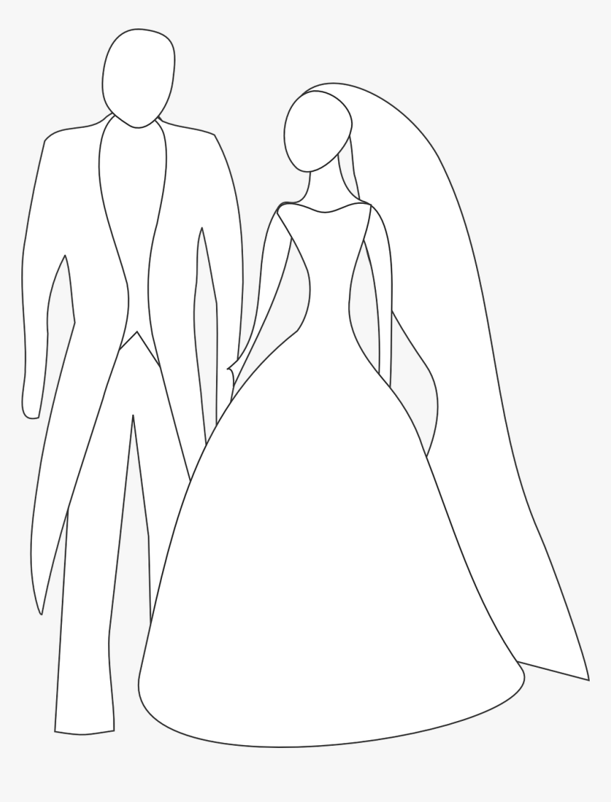 Bride Groom Couple Free Photo - Bride And Groom Clipart, HD Png Download, Free Download