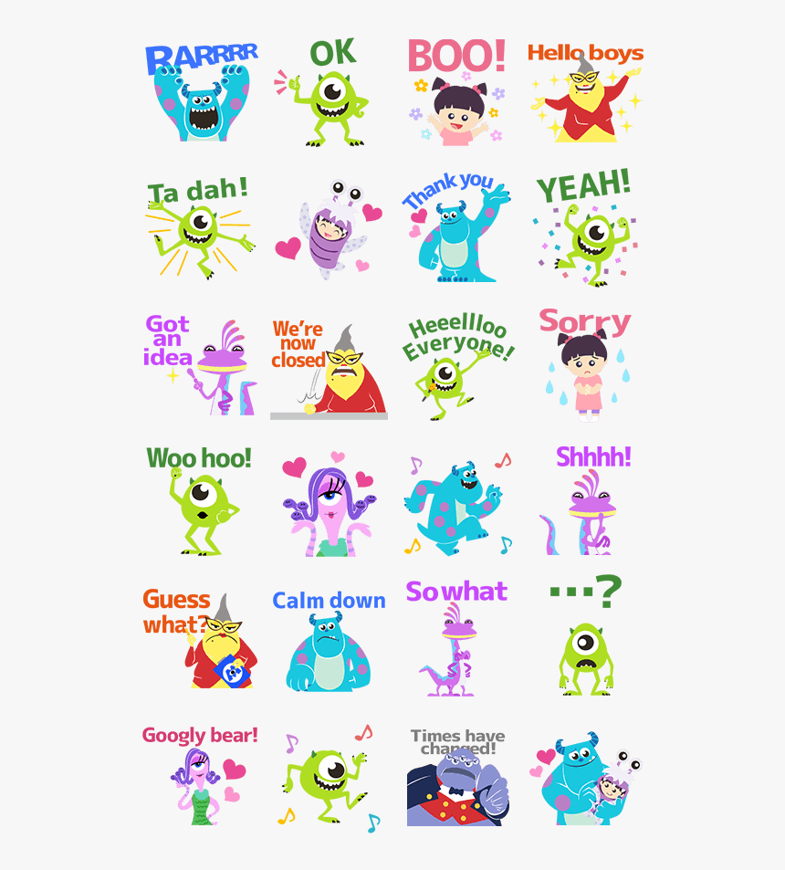 Stickerline5957-animated Monsters, Inc - Stickers De Monster Inc, HD Png Download, Free Download