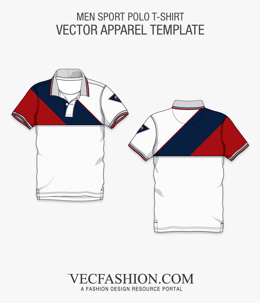 White Sport Polo Shirt Apparel Template - Men Polo Shirt Template, HD Png Download, Free Download