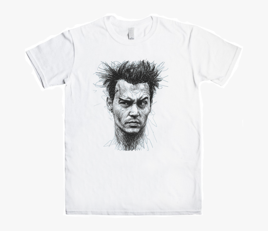Johnny Depp Sketch T-shirt - Vince Low Johnny Depp, HD Png Download, Free Download