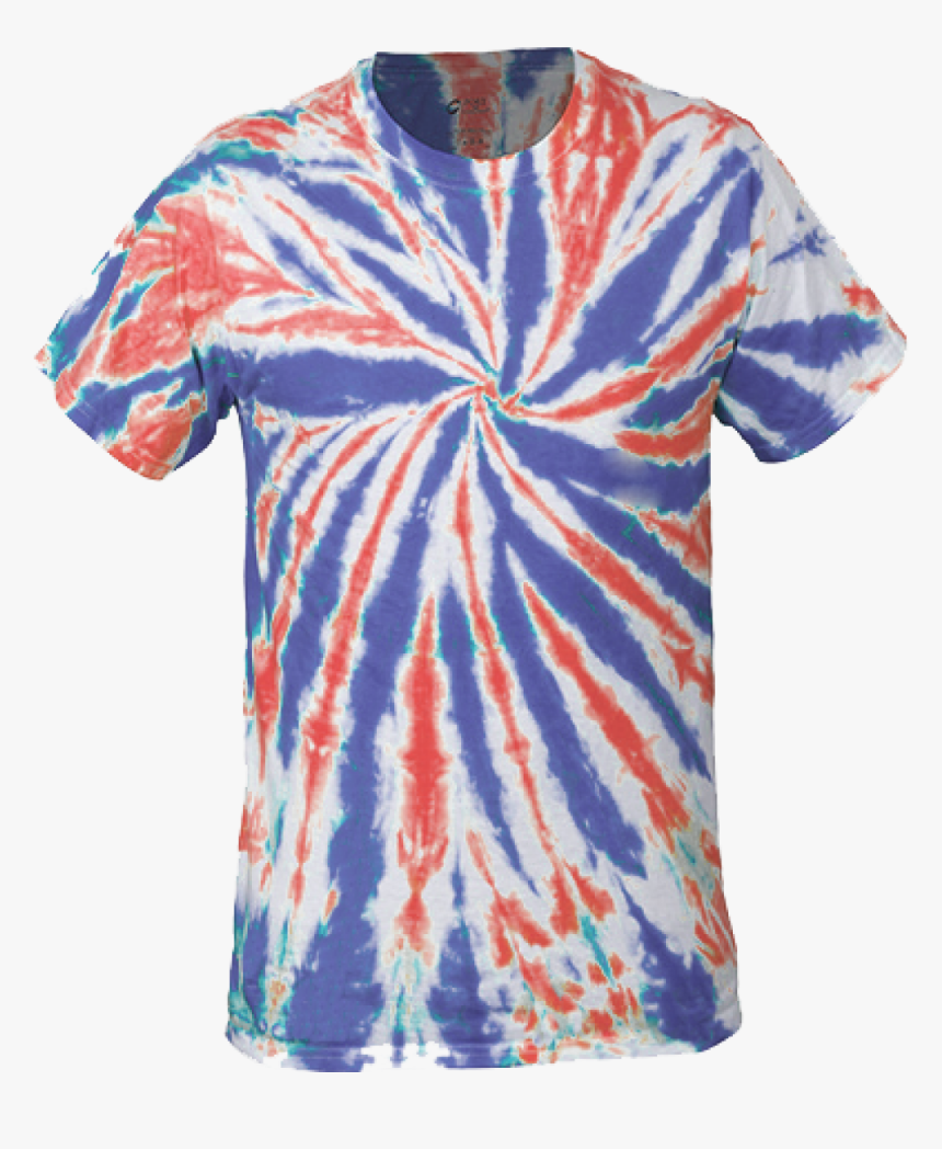 Multi Color Tie Dye Tee Red/white/blue Xl - Active Shirt, HD Png ...