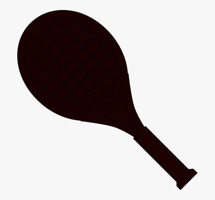 Tennis, Racket, Paddle, Sports, Silhouette, Black - Tennis Bat Silhouette, HD Png Download, Free Download