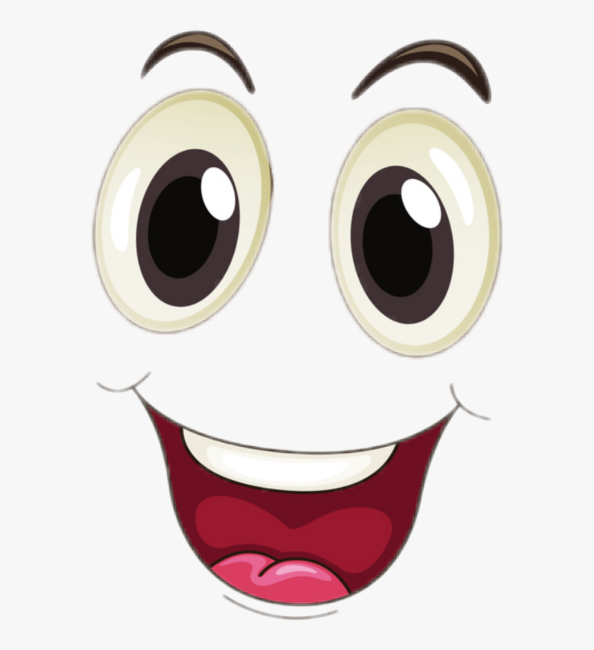 Face Happy Excited Lol Eyes Sticker Janet Png Excited - Cartoon Eyes And Mouth, Transparent Png, Free Download
