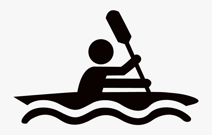 Kayak Clipart Black And White, HD Png Download, Free Download