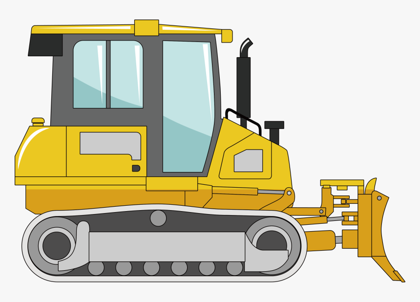 Clip Transparent Bulldozer Clipart Excavator - Clipart Construction Equipment, HD Png Download, Free Download