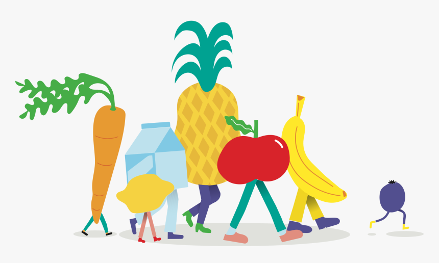 Hero Banner - Fruit Friends - Groceries - Illustration, HD Png Download, Free Download