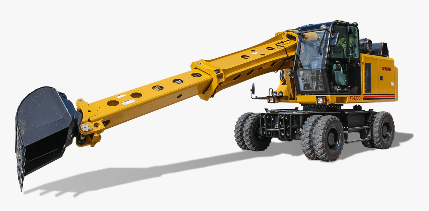 Wheeled Thumbnail Image - Rubber Tire Excavator, HD Png Download, Free Download