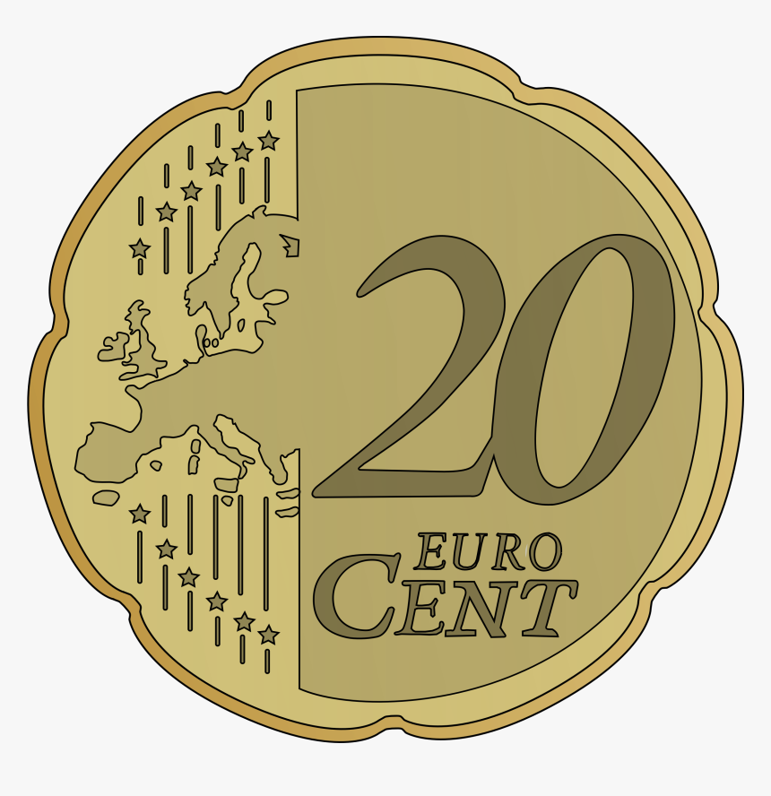 20 Euro Cent Clip Arts - 50 Cent Euro Png, Transparent Png, Free Download
