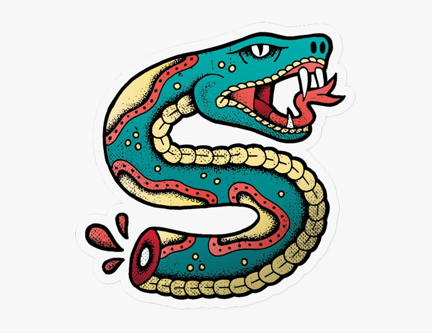 Snake Tattoo Png Picture - Traditional Snake Tattoo Png, Transparent Png, Free Download