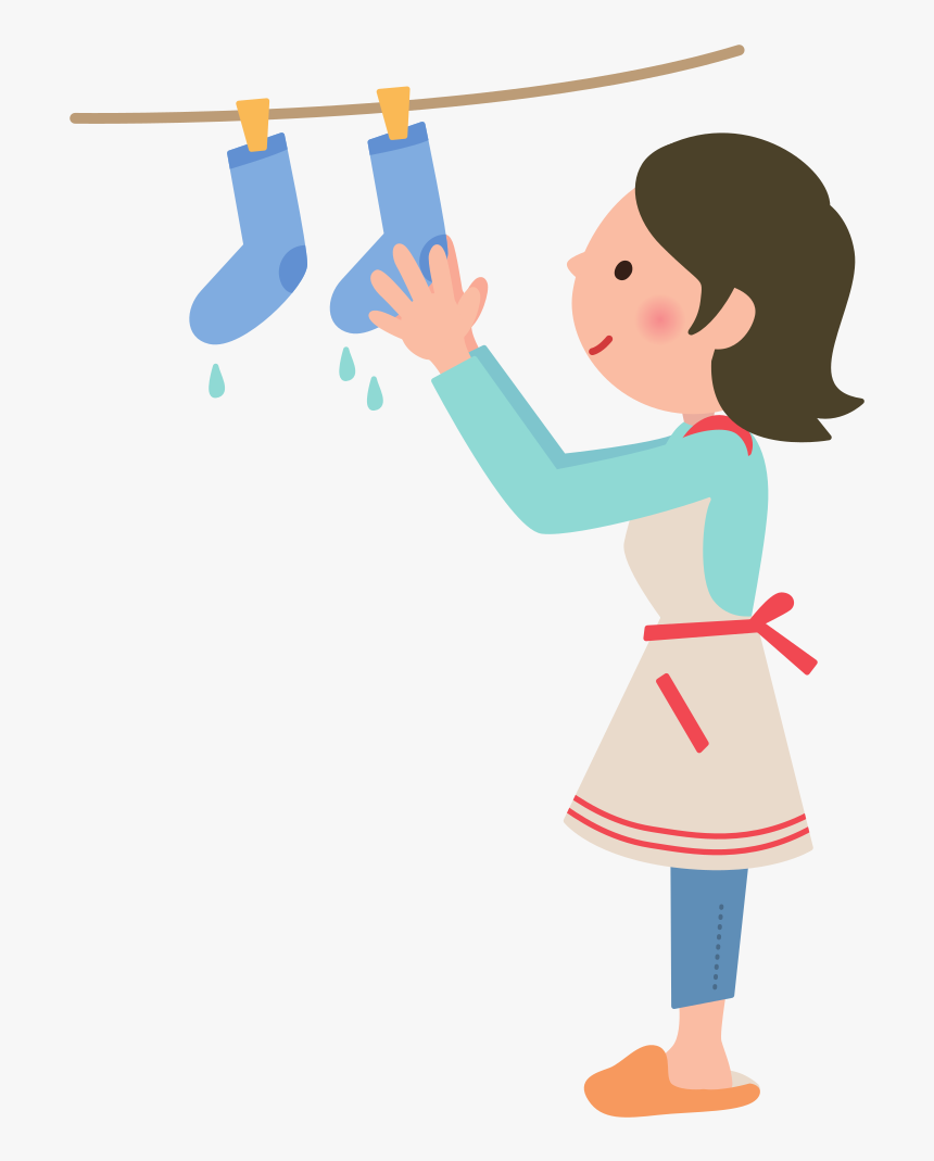Woman Hanging Out Laundry On The Clothesline - Hang Out The Laundry, HD Png Download, Free Download