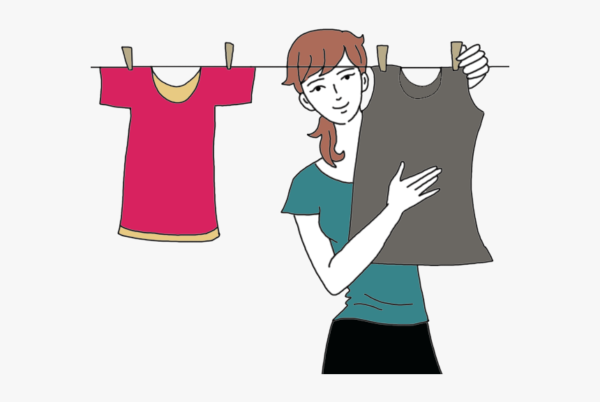 Clothes Line - Cartoon, HD Png Download, Free Download