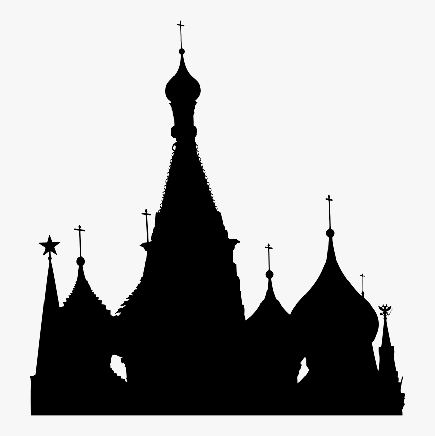 Saint Basil"s Cathedral Silhouette - Saint Basil's Cathedral, HD Png Download, Free Download
