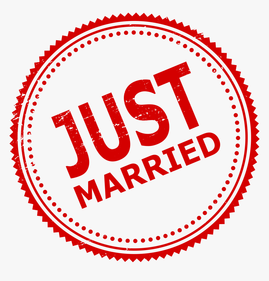 Just Married Stamp Png, Transparent Png, Free Download