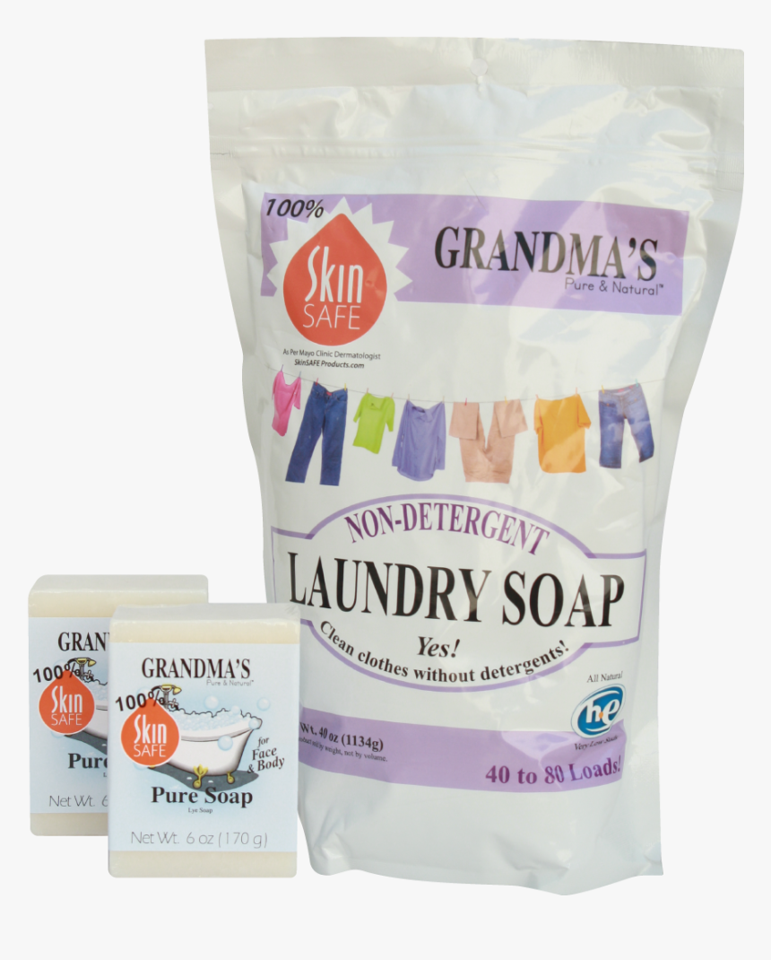Grandma"s Lye Soap & Non-detergent Laundry Soap Combo - Fruit, HD Png Download, Free Download