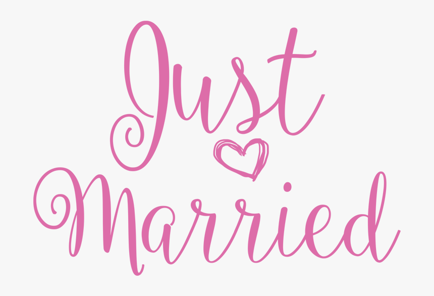 Transparent Just Married Png - Calligraphy, Png Download, Free Download