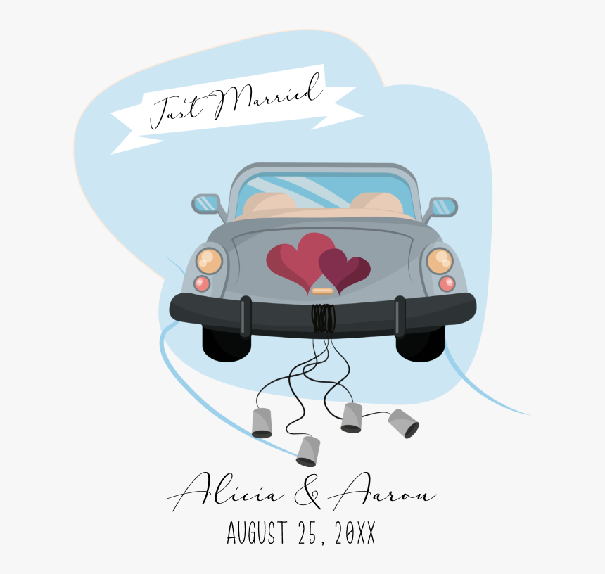 Beste Just Married Car - Illustration, HD Png Download - kindpng ZX-45