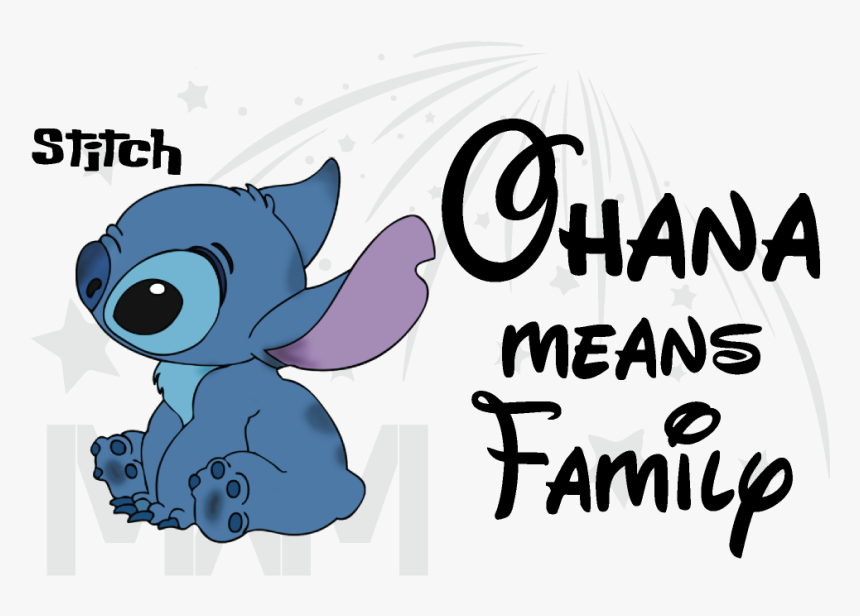 Just Married Clip Art Means Family With - Lilo And Stitch Ohana Png, Transparent Png, Free Download