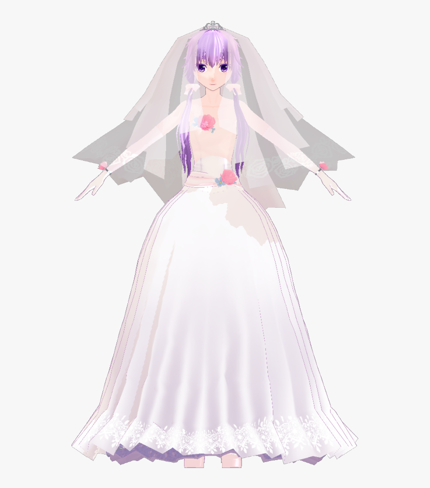 Yukari Wedding Dress By Uri - Wedding Dress Mmd Model, HD Png Download, Free Download