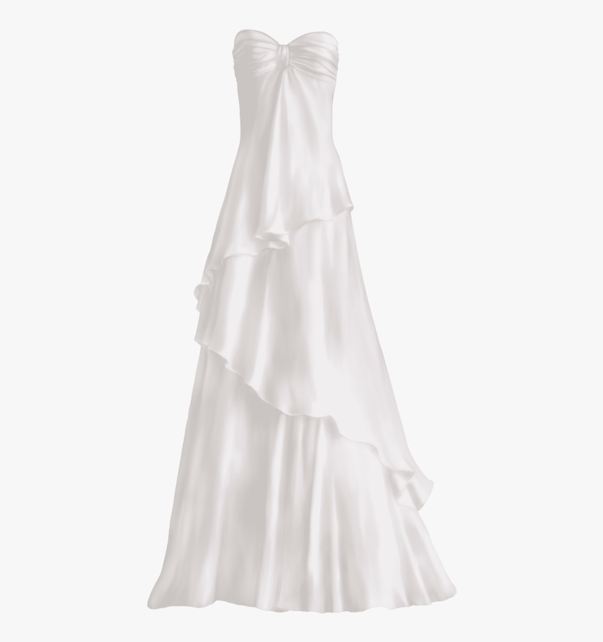 Dress Clipart Wedding Dress - Wedding Dress Transparent Background, HD Png Download, Free Download