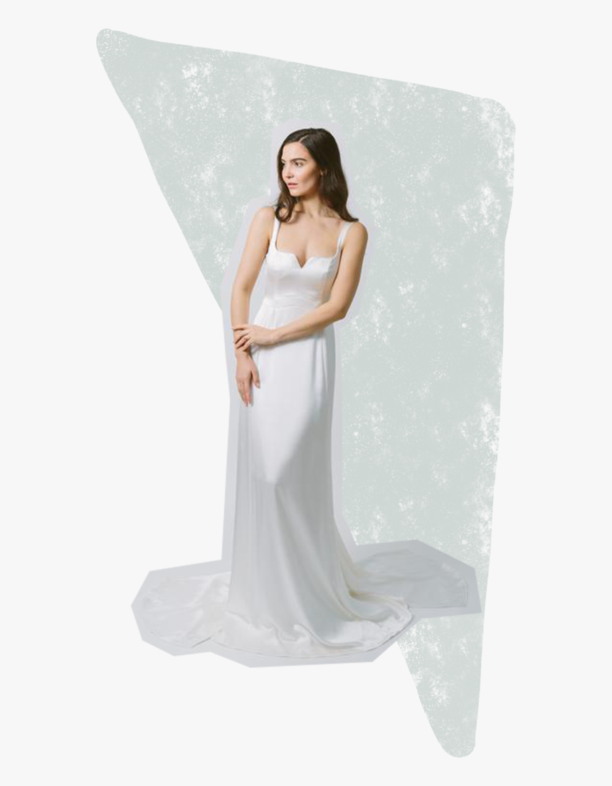 Satin Wedding Dress - Gown, HD Png Download, Free Download