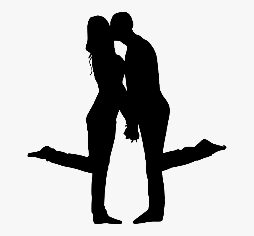 Silhouette, Valentine, Just Married, Love, Kissing - Love Kiss Gud Night Gif, HD Png Download, Free Download