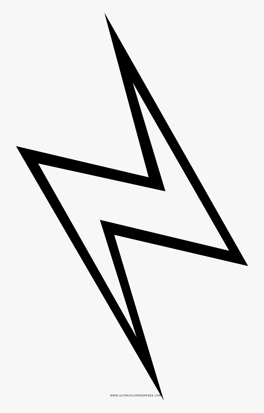 Lightning Bolt Coloring Page - Disegno Fulmine Da Colorare, HD Png Download, Free Download