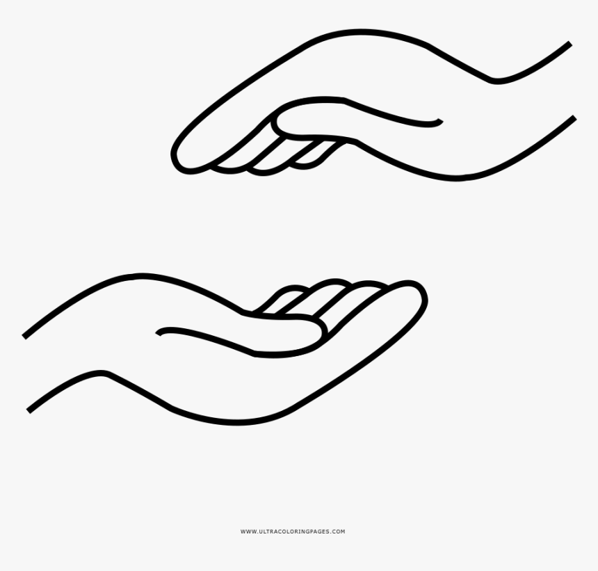 Helping Hand Coloring Page - Mão Amiga Desenho, HD Png Download, Free Download