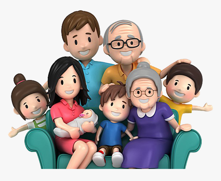 Family Cartoon Wallpaper - Happy Family Cartoon Images Hd, HD Png Download, Free Download