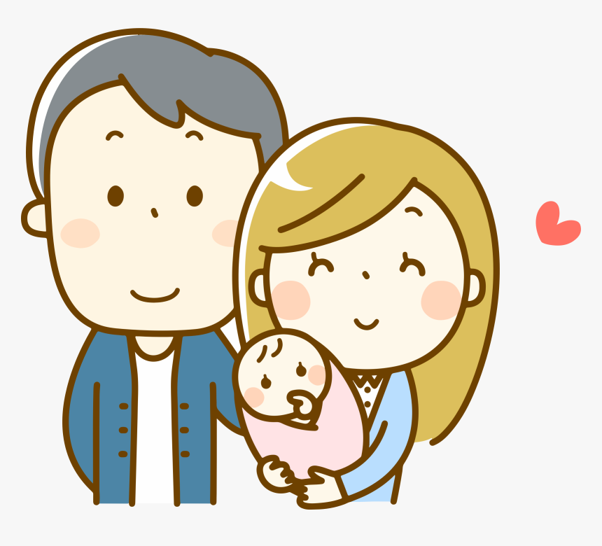 Clip Art Family With Baby - Family With Baby Drawing, HD Png Download, Free Download