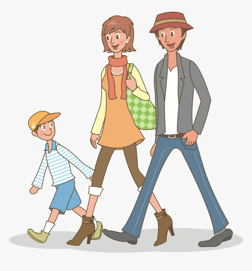 Family Clipart Animation - Stroll Clipart, HD Png Download, Free Download