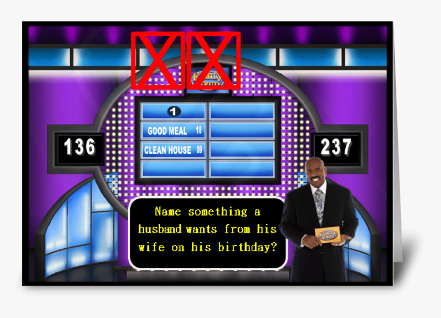 Family Feud Birthday Card Greeting Card - Family Feud Survey Board, HD Png Download, Free Download