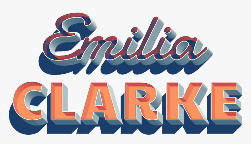 Emilia Clarke Name Logo Png - Graphic Design, Transparent Png, Free Download