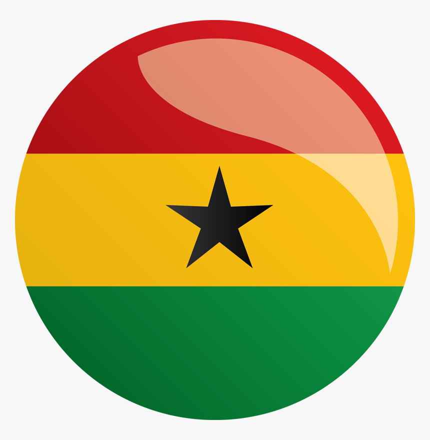 Round Ghana Flag, HD Png Download, Free Download