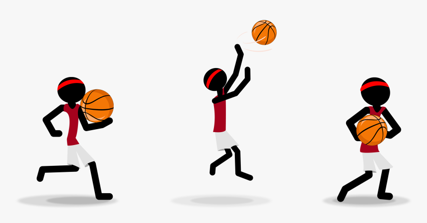 Stickman Slam Dunk On Behance Clipart Freeuse - Stickman Dunk, HD Png Download, Free Download