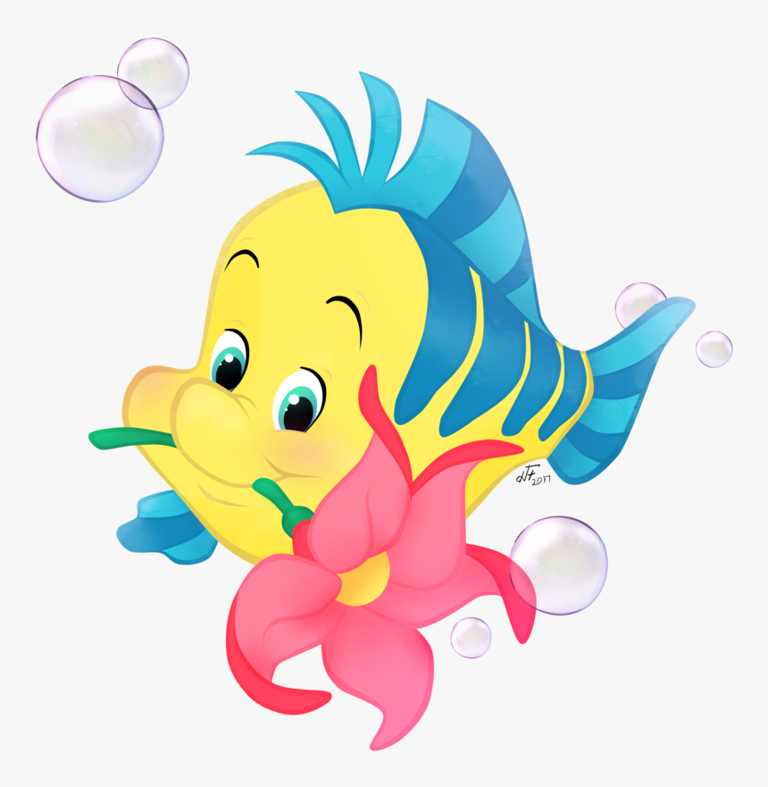 Flounder Little Mermaid Png - Flounder Ariel Png, Transparent Png, Free Download