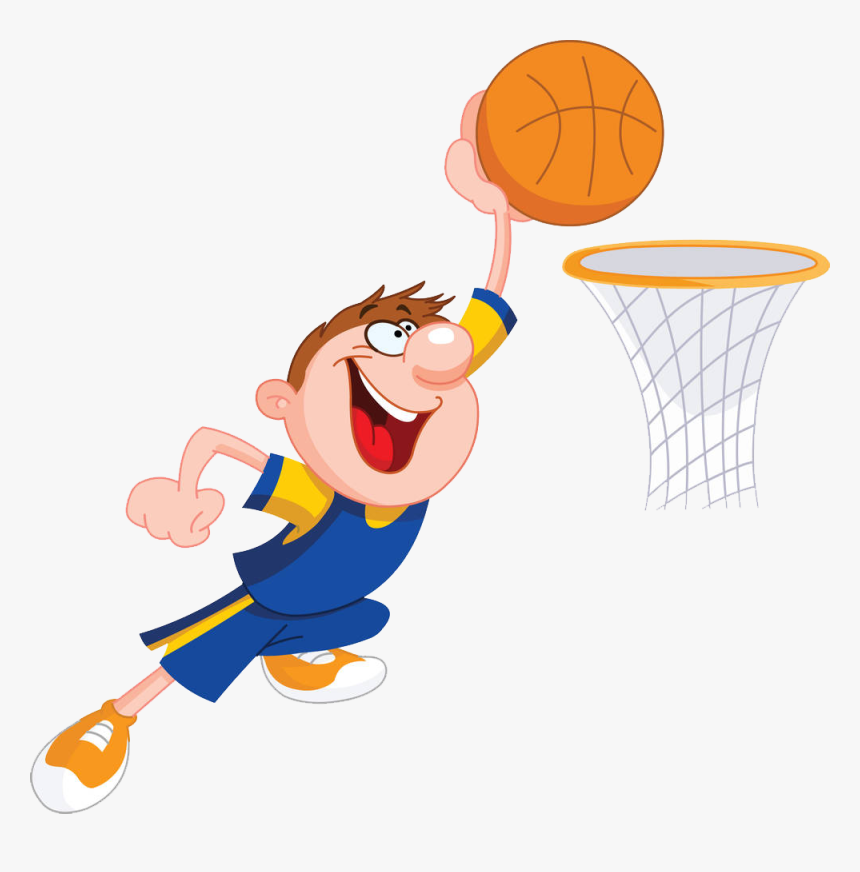 Png Free Stock Cartoon Slam Dunk Clip Art Transprent - Basketball Slam Dunk Cartoon, Transparent Png, Free Download