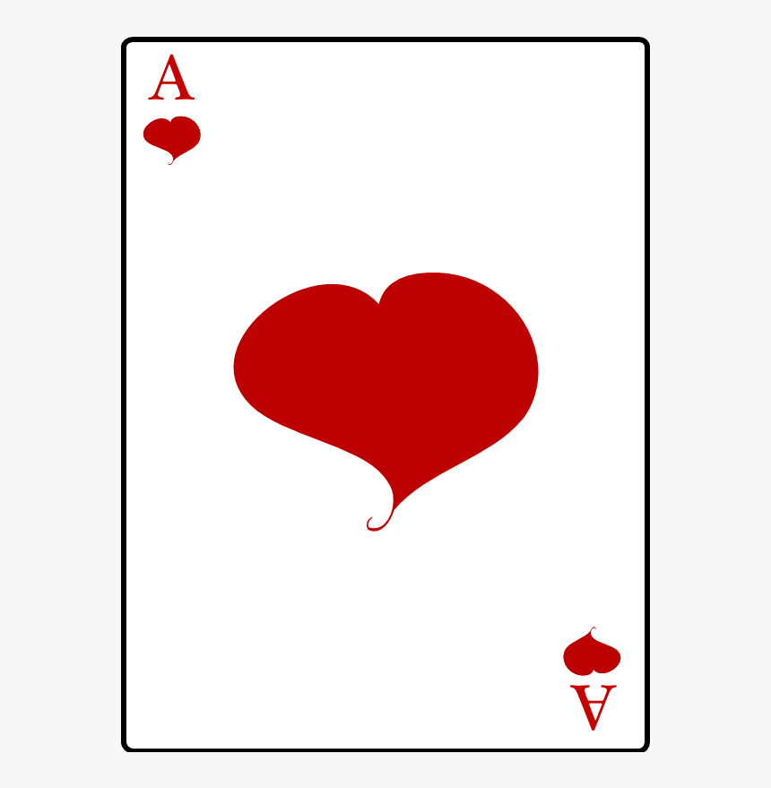 Ace Of Hearts Playing Card- - Heart, HD Png Download, Free Download