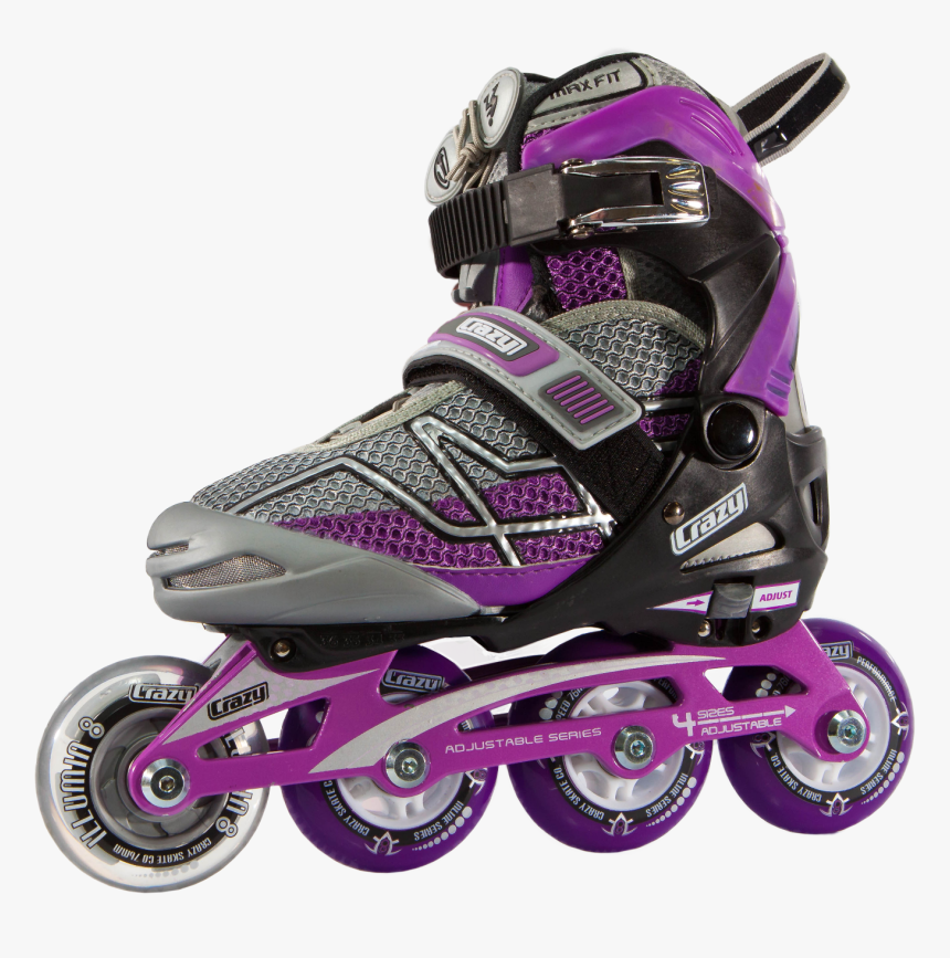 Crazy Skates 528 Adjustable Purple And Black Recreational - Inline Skate Png, Transparent Png, Free Download