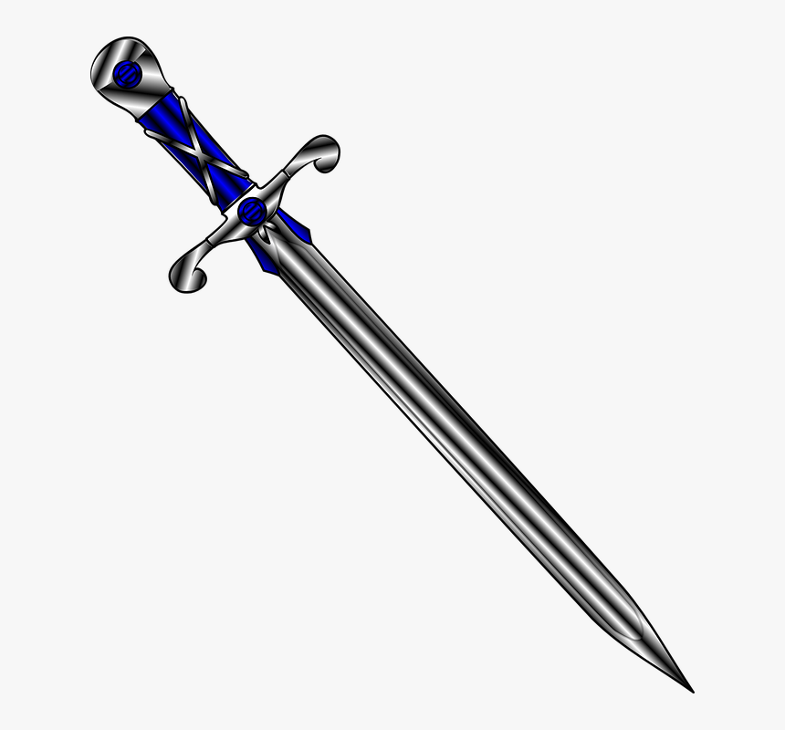 Espada, Plata, Azul, Medieval, Blade, Arma, Decoración - Cb Edit Talwar Png, Transparent Png, Free Download