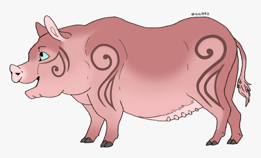 Pig Clipart Female - Domestic Pig, HD Png Download, Free Download