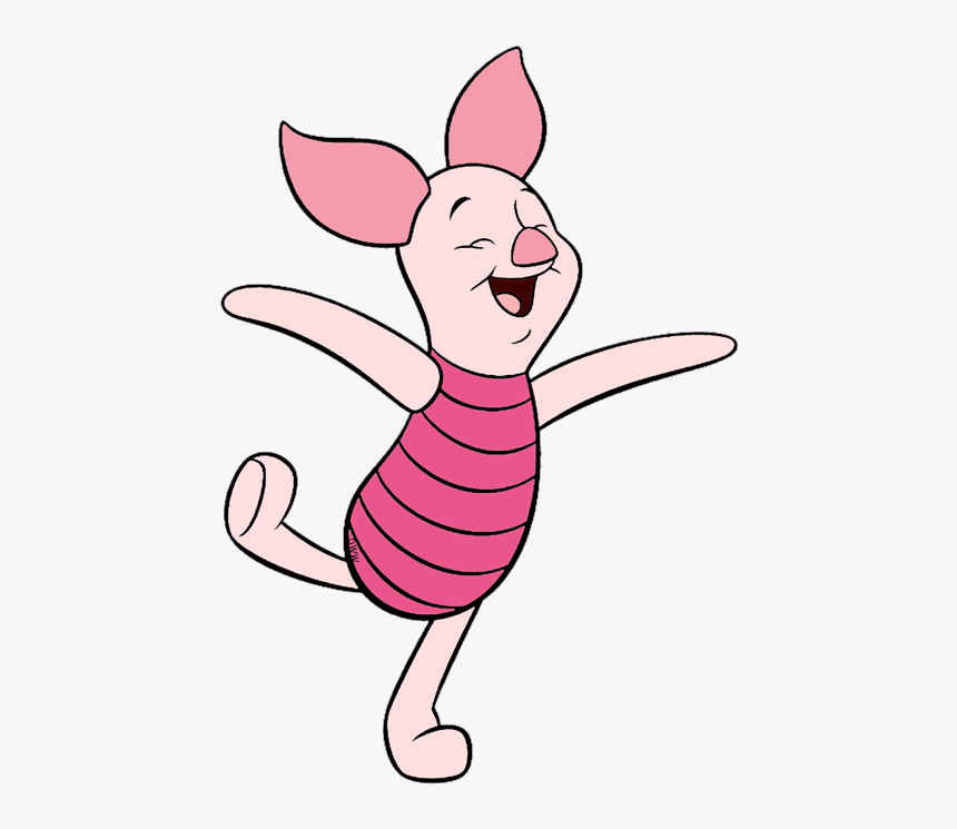 Happy Piglet Winnie The Pooh , Transparent Cartoons - Piglet Winnie The Pooh Clipart, HD Png Download, Free Download