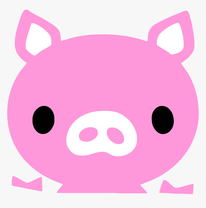 Domestic Pig Computer Icons Piglet Line Art - Pink Pig Cartoon Wallpaper Desktop, HD Png Download, Free Download