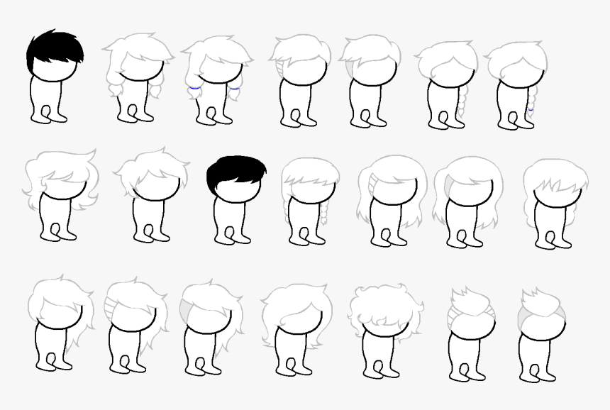 Download Homestuck Sprite Base Sheet - Male Homestuck Sprite Hair, HD Png Download, Free Download