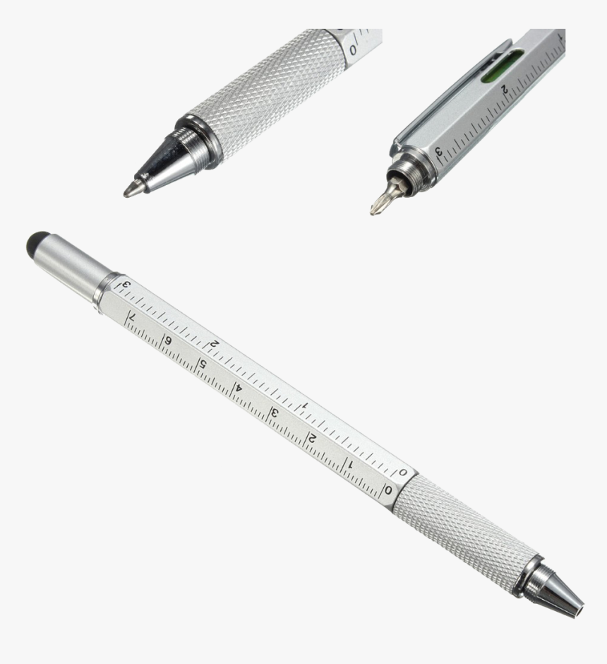 The Gcaptain Nautical Tool Pen - Pen With Ruler And Stylus And Screwdriver, HD Png Download, Free Download